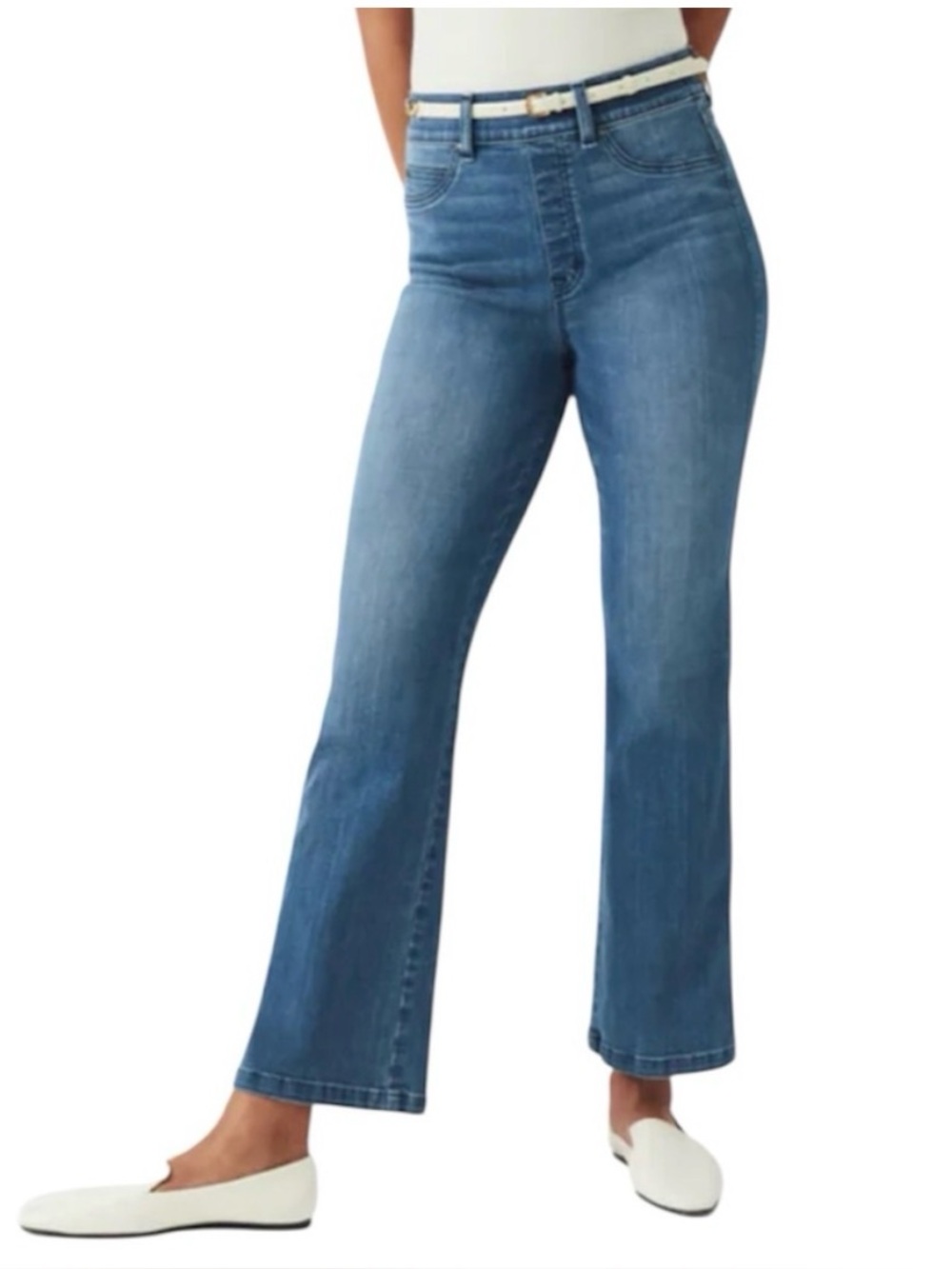 Spanx Kick Flare Jeans S Vintage
Indigo Shaping Denim Pull-On Pants Stretch